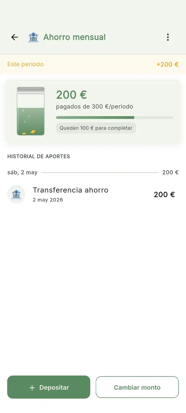 Vuestras metas de ahorro