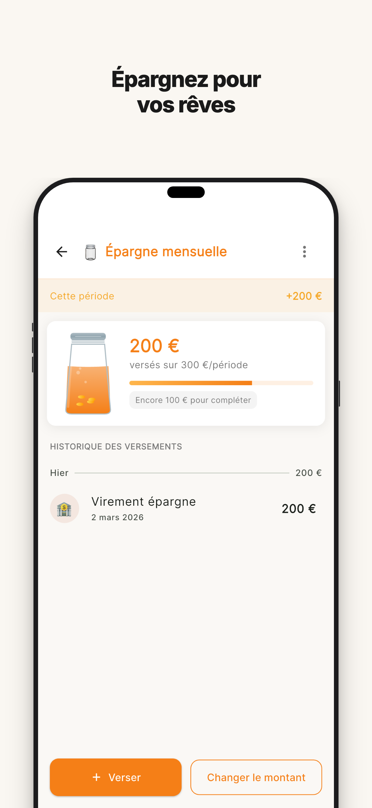 Vos bocaux d'épargne